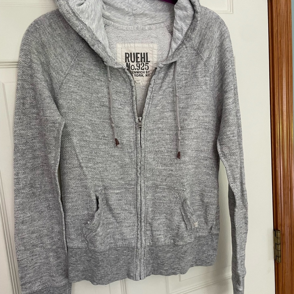 Vintage Ruehl Gray Zip-Up Hoodie